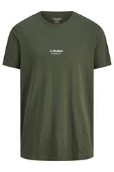 JACK & JONES Big & Tall Green JJ Studio T-Shirt | BadRhino 1