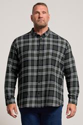 BadRhino Big & Tall Green Check Long Sleeve Shirt | BadRhino 3