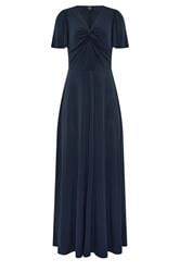 LTS Tall Navy Blue Twist Front Maxi Dress
