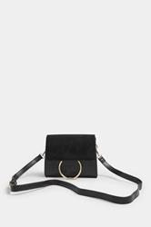 Black Ring Detail Cross Body Bag | Yours Clothing 3