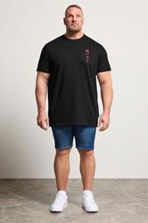 BadRhino Big & Tall Black Extra Long Rhino Japanese Graphic T-Shirt | BadRhino 1