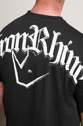 IronRhino Big & Tall Black Old English Logo T-Shirt | BadRhino 4