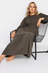 LTS Tall Womens Brown Acid Wash Tiered Maxi Dress | Long Tall Sally  2