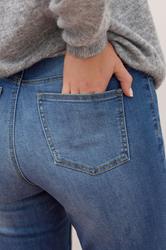 LTS PREMIUM Tall Womens Mid Blue IVY Stretch Straight Leg Jeans | Long Tall Sally 4