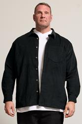 BadRhino Big & Tall Black Corduroy Overshirt | BadRhino 1