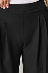 LTS Tall Women's Black Pleat Front Wide Leg Trousers | Evans 4