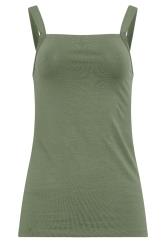 LTS 2 PACK Tall Women's Black & Khaki Green Square Neck Cami Vest Tops | Long Tall Sally 7