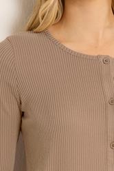 LTS Tall Women's Camel Brown Ribbed Cardigan | Long Tall Sally 4