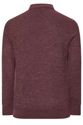 BadRhino Big & Tall Burgundy Red Crew Neck Knitted Jumper | BadRhino 6