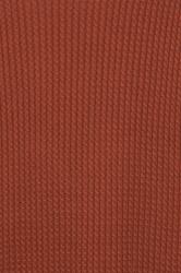 BadRhino Big & Tall Burnt Red Cable Knit Mock Shirt Jumper 7