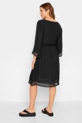 LTS Tall Black Crochet Kaftan Dress | Long Tall Sally 3