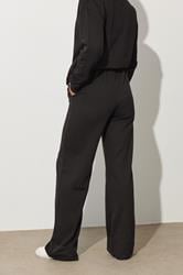 LTS Tall Black Wide Leg Joggers | Long Tall Sally 3