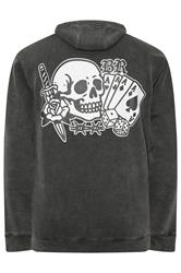 BadRhino Big & Tall Black Sun Bleached Tattoo Graphic Hoodie | BadRhino 7