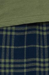 BadRhino Big & Tall Khaki Green Check Pyjama Set | BadRhino 4
