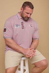 KAM Big & Tall Mauve Purple '1985 Racing Team' Polo Shirt | BadRhino 1