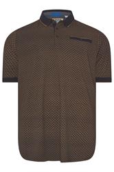 D555 Big & Tall Black Jacquard Polo Shirt | BadRhino 1