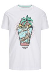 JACK & JONES Big & Tall White Jelijah Short Sleeve T-Shirt | BadRhino 3