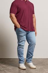 BadRhino Big & Tall Light Blue Straight Leg Stretch Jeans | BadRhino 1