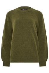 LTS PREMIUM Tall Olive Green Knitted Jumper 5