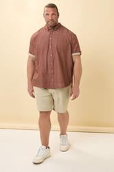 BadRhino Big & Tall Rust Orange Short Sleeve Slub Shirt | BadRhino 3