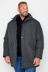 BadRhino Big & Tall Navy Blue Long Hooded Parka | BadRhino 2
