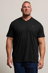 BadRhino Big & Tall Black V-Neck T-Shirt | BadRhino 1