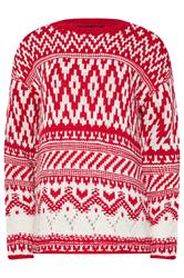 LTS Tall Red & White Fairisle Jumper | Long Tall Sally 5