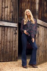 LTS Tall Indigo Blue Denim Flared Jeans | Long Tall Sally 1