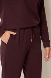 LTS Tall Women's Dark Cherry Red Cuffed Joggers | Long Tall Sally 4