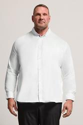 BadRhino Big & Tall 2 PACK White Long Sleeve Poplin Shirts | BadRhino 2