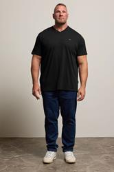 BadRhino Big & Tall Black V-Neck T-Shirt | BadRhino 2