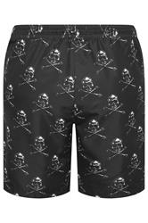 BadRhino Big & Tall Black Skull Swim Shorts | BadRhino 2