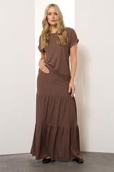 LTS Tall Chocolate Brown Textured Grown On Sleeve Top | Long Tall Sally 2