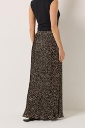 LTS Tall Women's Brown Leopard Print Pleated Maxi Skirt | Long Tall Sally 2