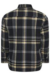D555 Big & Tall Black Check Overshirt | BadRhino 2