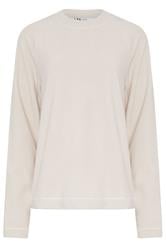 LTS Tall Ivory White Microfleece Top