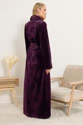 LTS Tall Burgundy Red Super Luxe Maxi Dressing Gown | Long Tall Sally 3