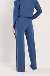 LTS Tall Women's Blue Piped Wide Leg Joggers | Long Tall Sally 4
