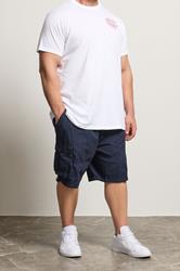 BadRhino Big & Tall Navy Blue Lightweight Waist Cargo Shorts | BadRhino 1
