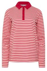 LTS Tall Women's Red and Pink Stripe Polo T-Shirt | Long Tall Sally 5