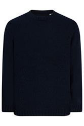 JACK & JONES Big & Tall Sky Captain Blue Crew Neck Knit Jumper