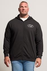 BadRhino Big & Tall Black Zip Up Worldwide Hoodie | BadRhino 1