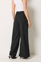 LTS Tall Women's Black Pleat Front Wide Leg Trousers | Evans 2