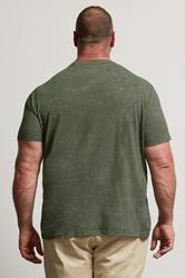 BadRhino Big & Tall 3 PACK Khaki & Navy Acid Wash T-Shirts | BadRhino 4