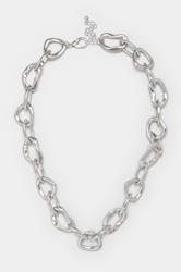 Silver Tone Statement Chunky Chain Necklace | Yours Clothing 2