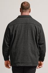 BadRhino Big & Tall Charcoal Grey Premium Button Down Shacket | BadRhino 3