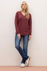 LTS PREMIUM Tall 2 PACK Burgundy Red & Green V-Neck Tops | Long Tall Sally 3