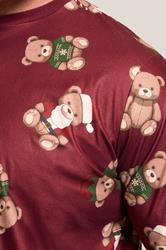 BadRhino Big & Tall Red Teddy Bear Pyjama Set | BadRhino 6