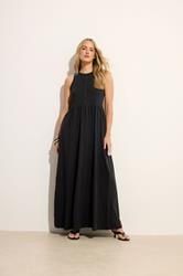 LTS Tall Women's Black Button Detail Cotton Maxi Dress | Long Tall Sally 3