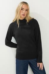 LTS Tall Women's Black High Neck Jumper | Long Tall Sally 1